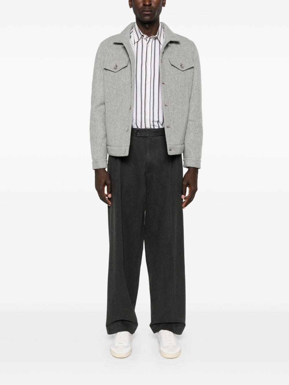 Brunello Cucinelli Coats Light Grey MT4976880CPH24 (Brunello Cucinelli / カジュアルジャケット・ベスト ) | Brunello Cucinelli (ブルネロ・クチネリ)(4)