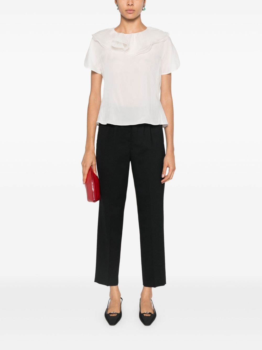 Emporio Armani Top White EW000310TE11292U0008 (EMPORIO ARMANI / シャツ・ブラウス ) | EMPORIO ARMANI (エンポリオ アルマーニ)(2)