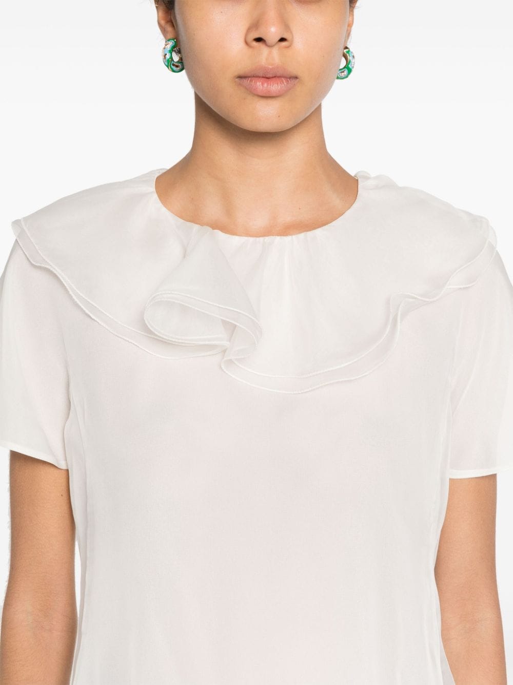 Emporio Armani Top White EW000310TE11292U0008 (EMPORIO ARMANI / シャツ・ブラウス ) | EMPORIO ARMANI (エンポリオ アルマーニ)(4)