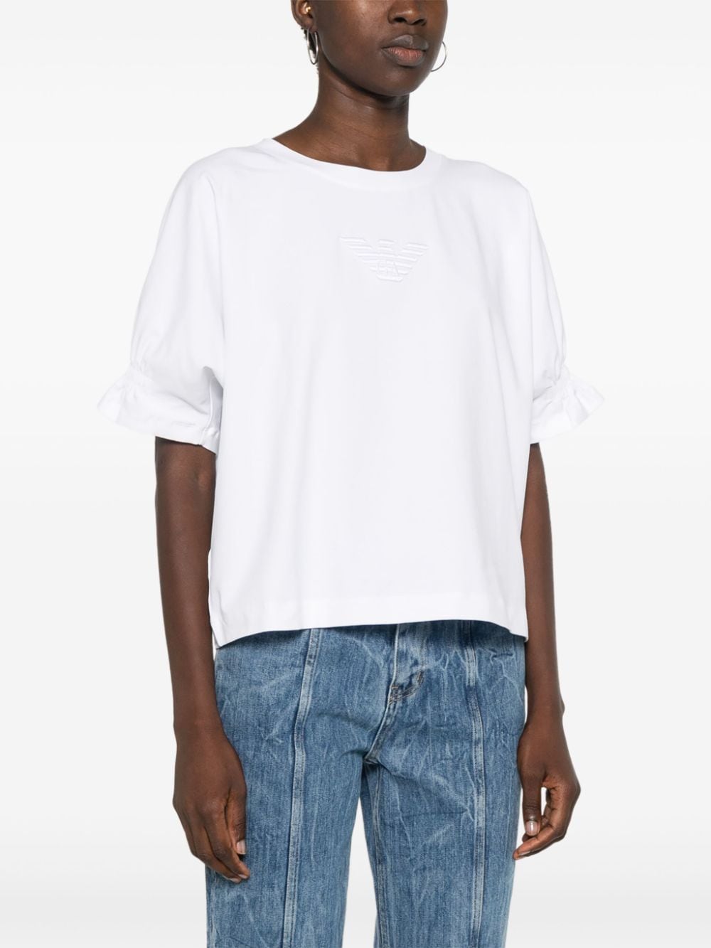 Emporio Armani T-shirts and Polos White 6D2M7K2JMMZ0101 (EMPORIO ARMANI / Tシャツ・カットソー ) | EMPORIO ARMANI (エンポリオ アルマーニ)(1)