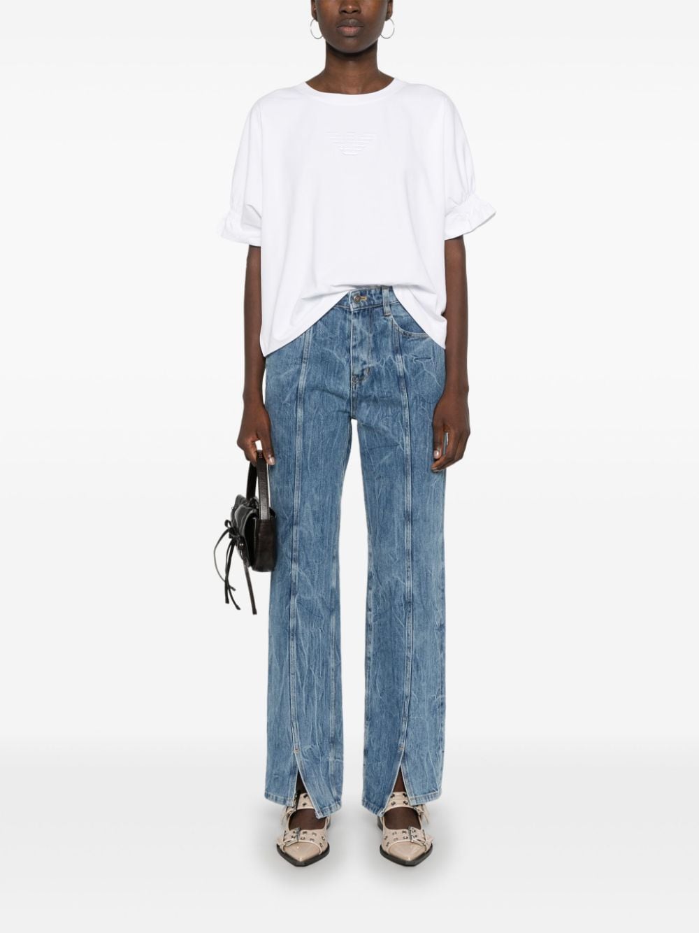 Emporio Armani T-shirts and Polos White 6D2M7K2JMMZ0101 (EMPORIO ARMANI / Tシャツ・カットソー ) | EMPORIO ARMANI (エンポリオ アルマーニ)(4)