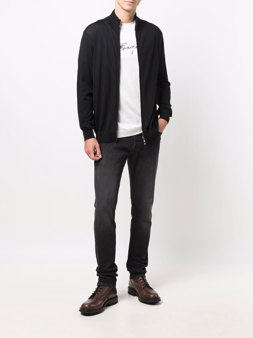 Emporio Armani Sweaters Blue 8N1MUZ1MJXZ0920 (EMPORIO ARMANI / ニット・セーター・カーディガン ) | EMPORIO ARMANI (エンポリオ アルマーニ)(2)