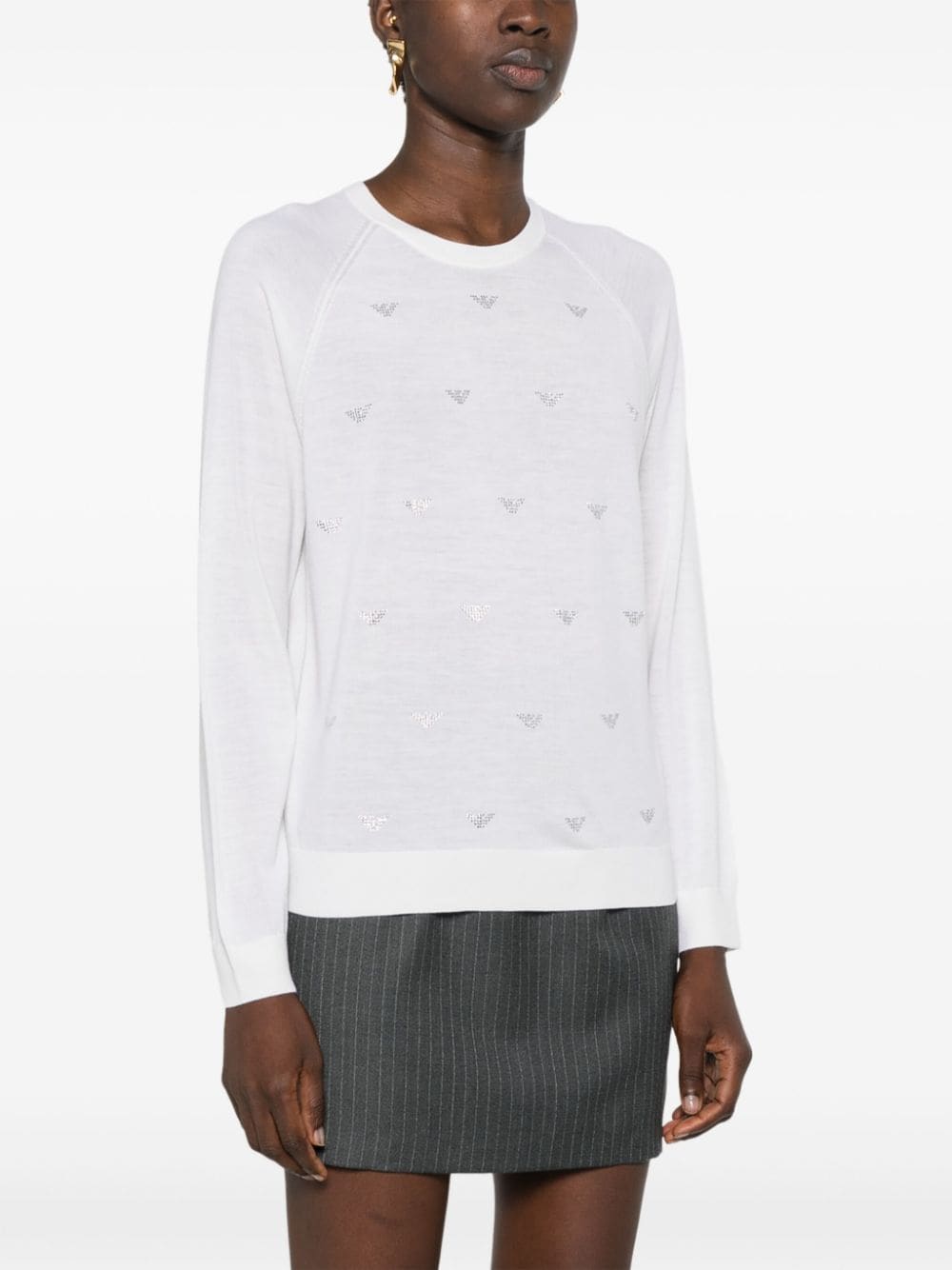 Emporio Armani Sweaters White 6D2MW12M15ZF127 (EMPORIO ARMANI / ニット・セーター・カーディガン ) | EMPORIO ARMANI (エンポリオ アルマーニ)(4)