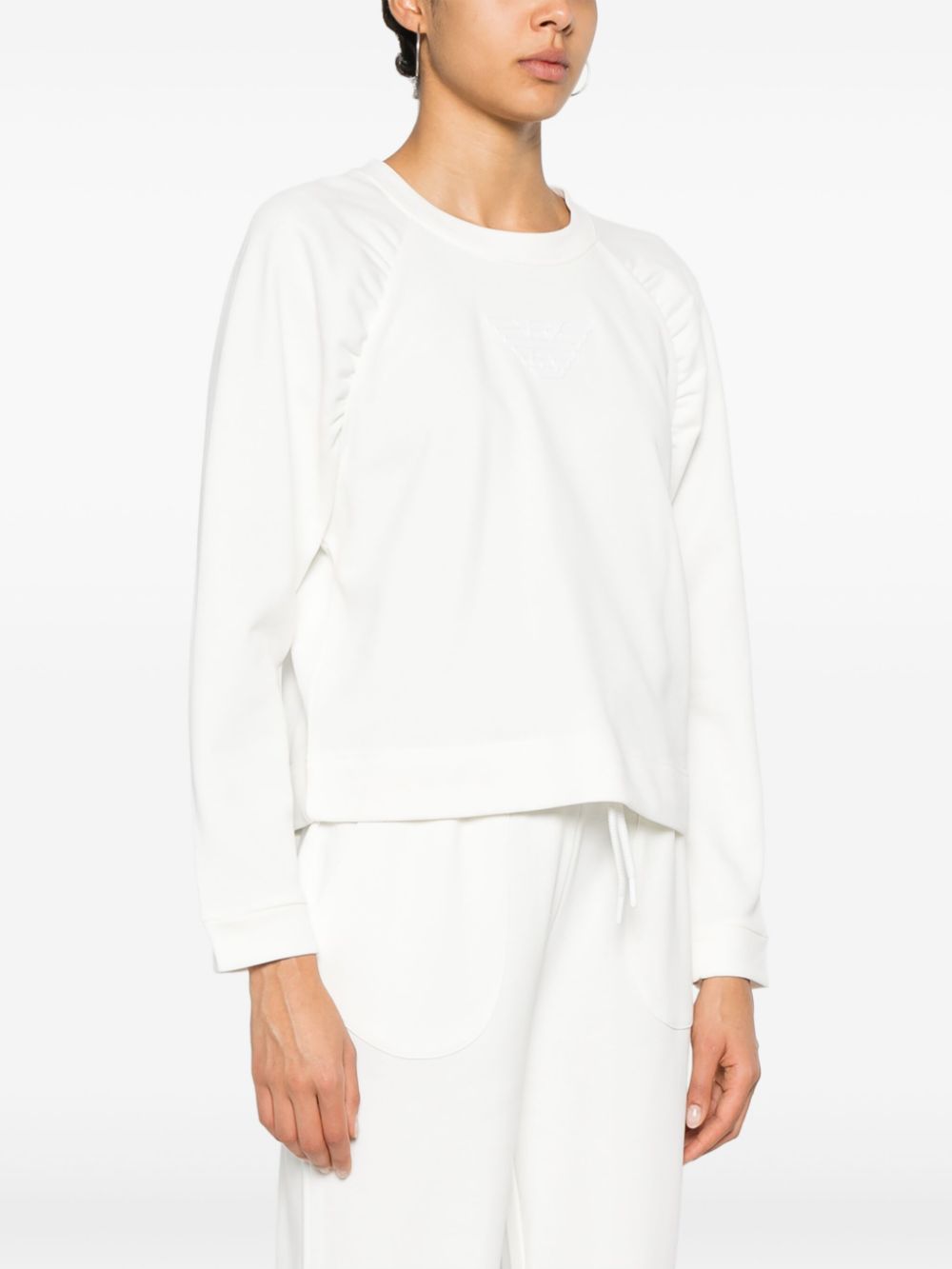 Emporio Armani Sweaters White 6D2M8G2J49Z0101 (EMPORIO ARMANI / スウェット・フーディー ) | EMPORIO ARMANI (エンポリオ アルマーニ)(4)