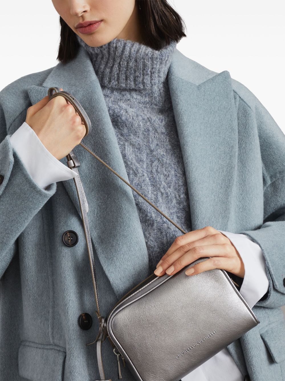 Brunello Cucinelli Bags.. Silver MBLMD2630C9105 (Brunello Cucinelli / ハンドバッグ・ショルダーバッグ ) | Brunello Cucinelli (ブルネロ・クチネリ)(3)