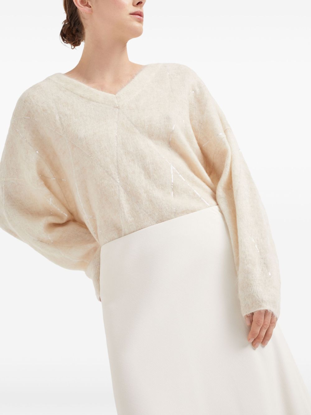 Brunello Cucinelli Skirts Ivory MB117G3634C1177 (Brunello Cucinelli / スカート ) | Brunello Cucinelli (ブルネロ・クチネリ)(4)