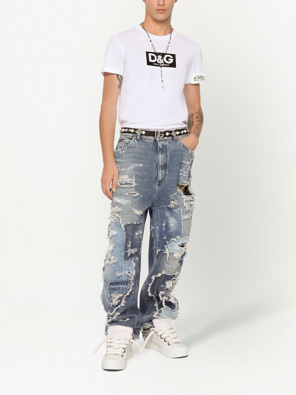 【関税込み】dolce & gabbana MAIOLICA' PRINT T-SHIRT DOLCE & GABBANA Maiolica T-Shirt MULTICOLOUR | Base Blu