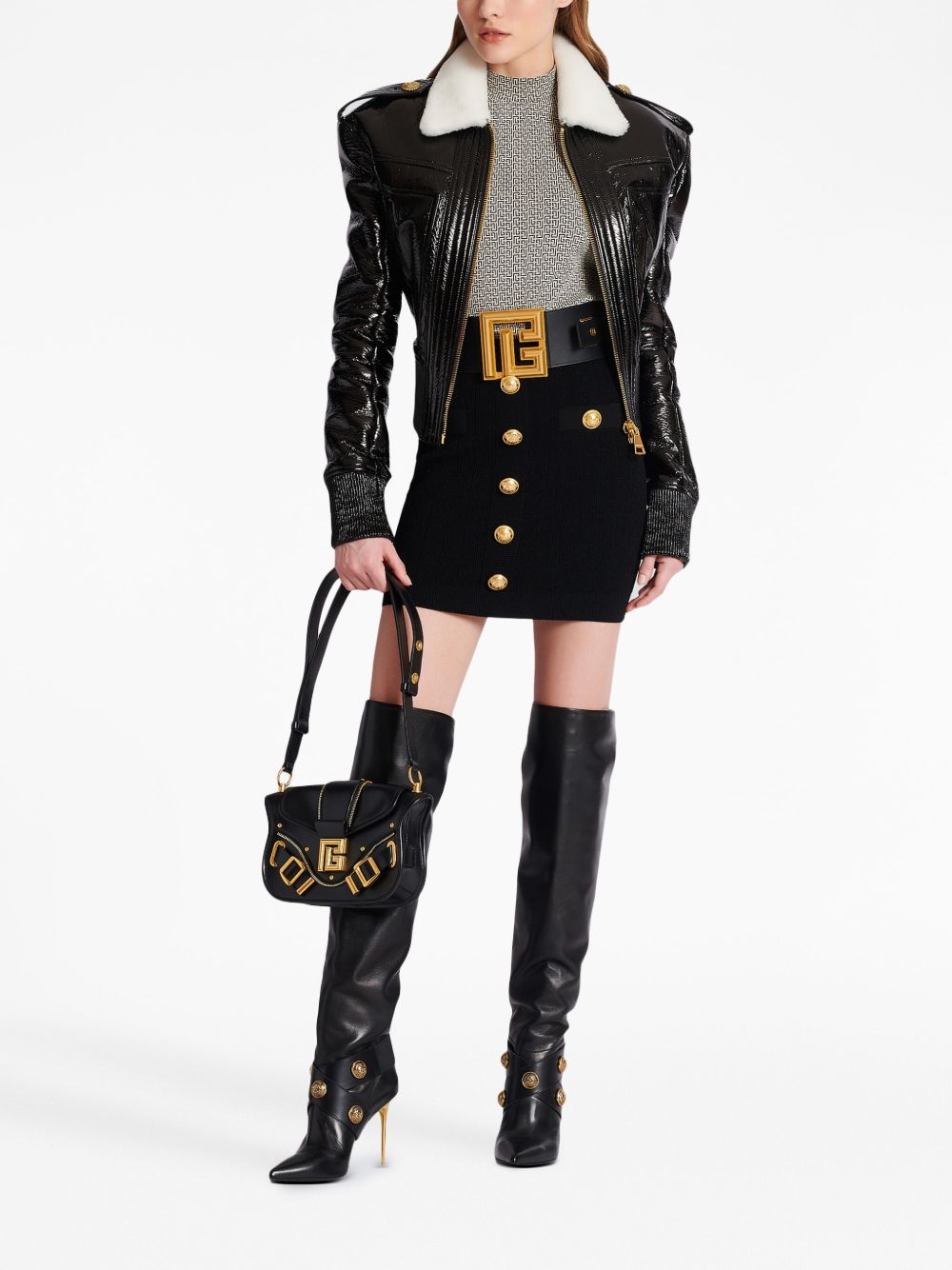 Balmain Skirts Black EF1LB290KB070PA (Balmain / スカート ) | Balmain (バルマン)(3)