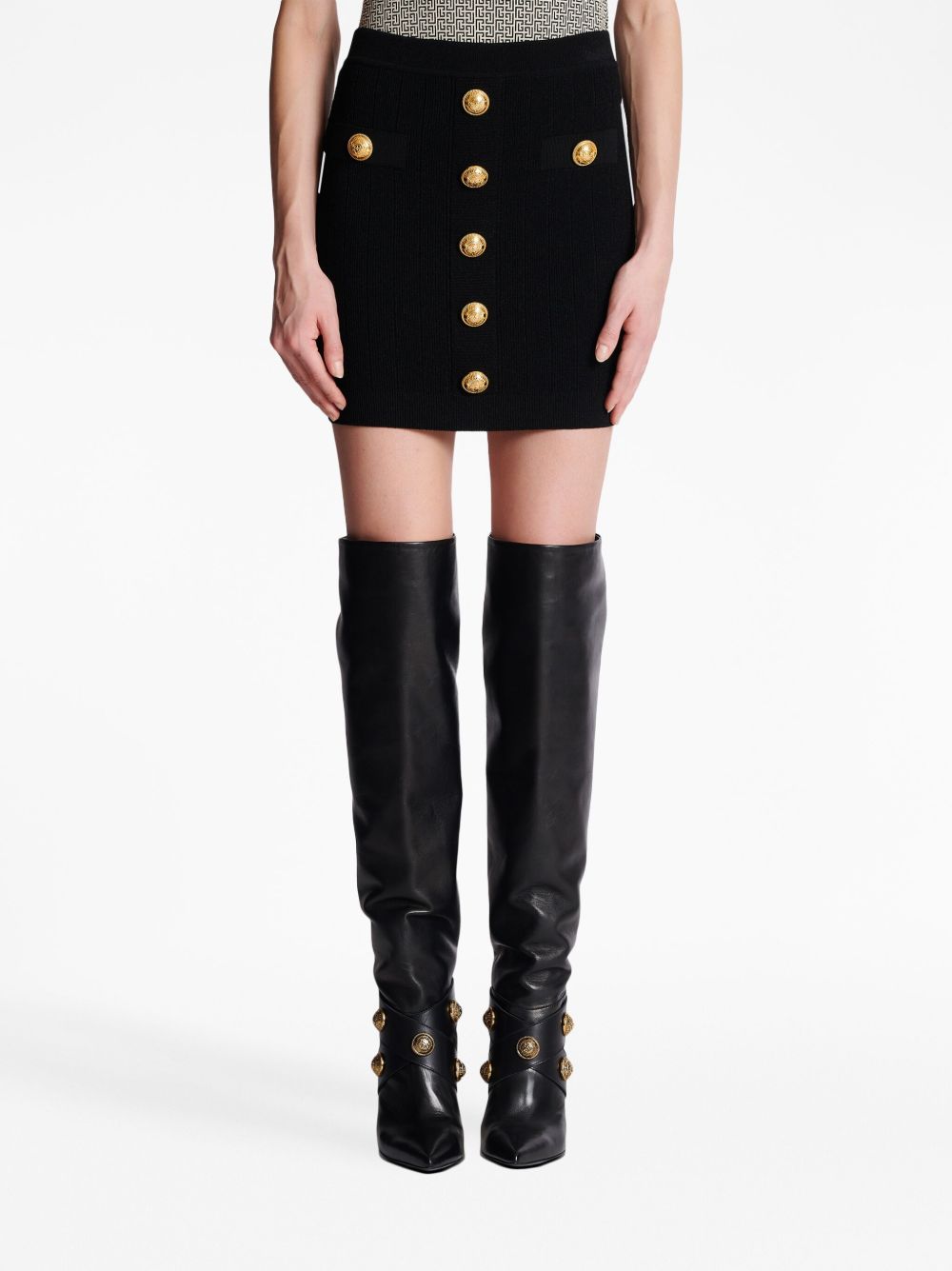 Balmain Skirts Black EF1LB290KB070PA (Balmain / スカート ) | Balmain (バルマン)(6)