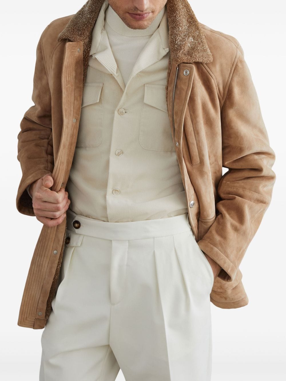 Brunello Cucinelli Jackets Beige MPMLV2002C1358 (Brunello Cucinelli / カジュアルジャケット・ベスト ) | Brunello Cucinelli (ブルネロ・クチネリ)(3)