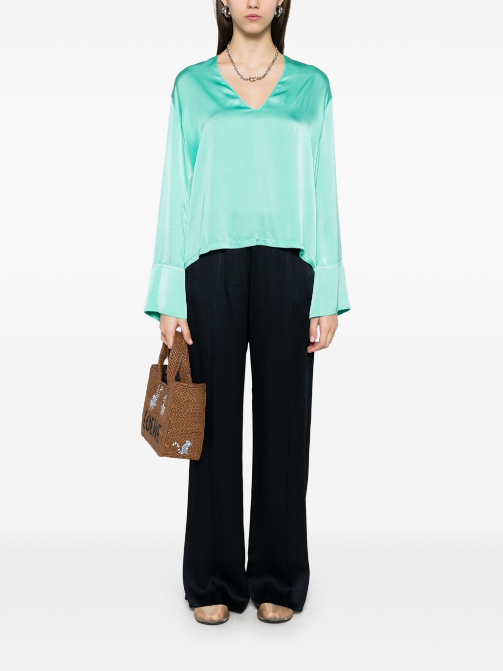 Forte Forte Trousers Blue 13562MYPANTS5102 (forte_forte / パンツ ) | forte_forte (フォルテ フォルテ)(3)