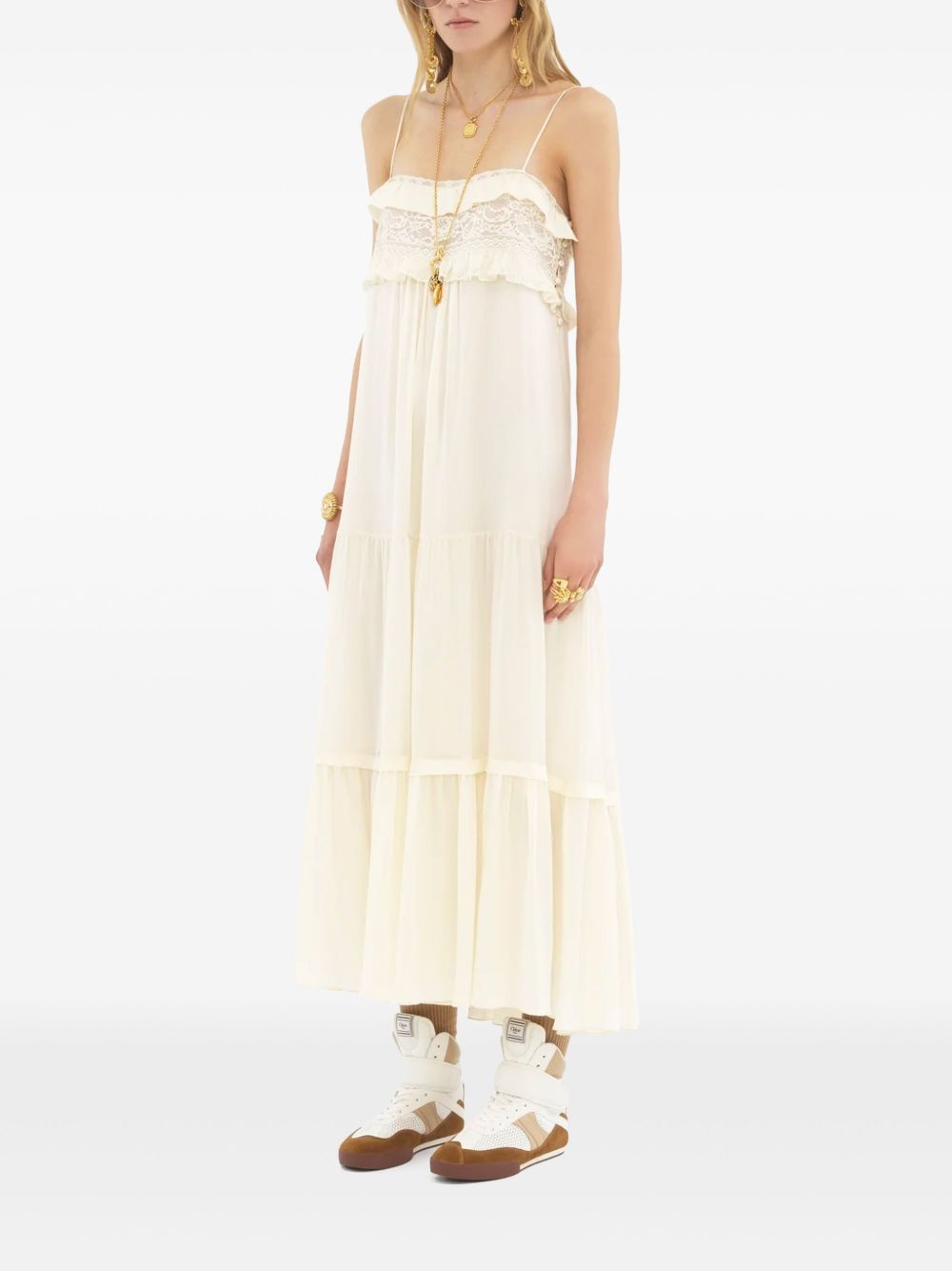 Chloè Dresses White CH25SRO41329115 (Chloé / ワンピース・ドレス・オールインワン ) | Chloé (クロエ)(2)