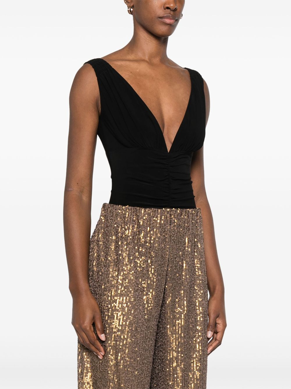 Norma Kamali Top Black KK424XPLH35001 (NORMA KAMALI / ボディスーツ ) | NORMA KAMALI (ノーマカマリ)(1)