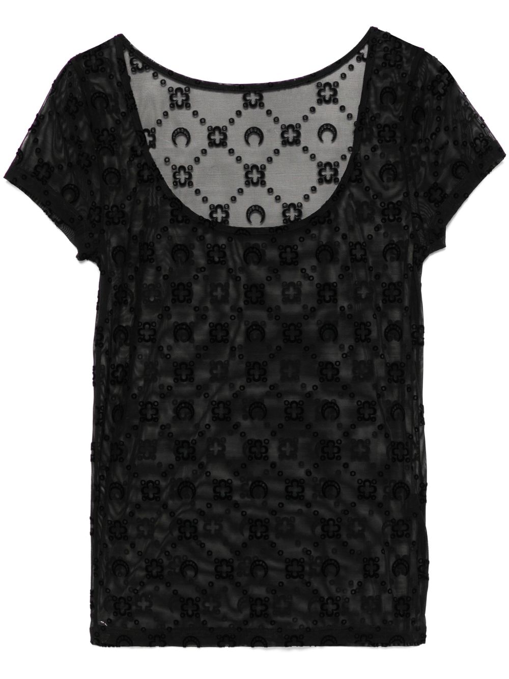 MARINE SERRE Top Black WTO389ACJER0005BK99 (MARINE SERRE / Tシャツ・カットソー ) | MARINE SERRE (マリーン セル)