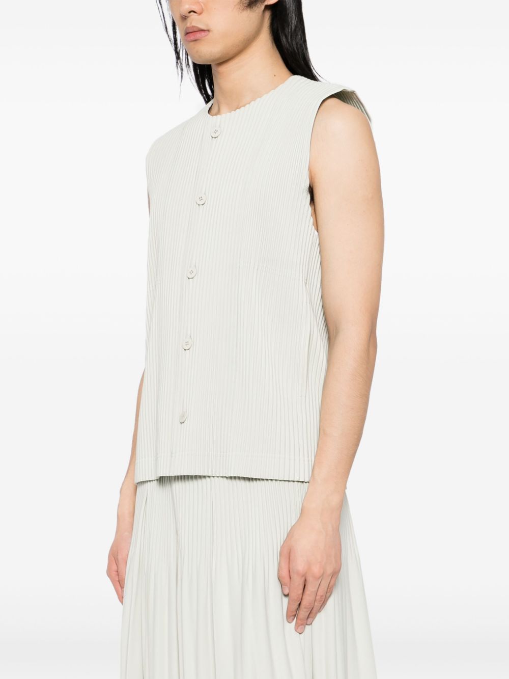 HOMME PLISSE' ISSEY MIYAKE Sweaters Grey HP56JE15217 (HOMME PLISSÉ ISSEY MIYAKE / ベスト ) | HOMME PLISSÉ ISSEY MIYAKE (オムプリッセ イッセイ ミヤケ)(1)