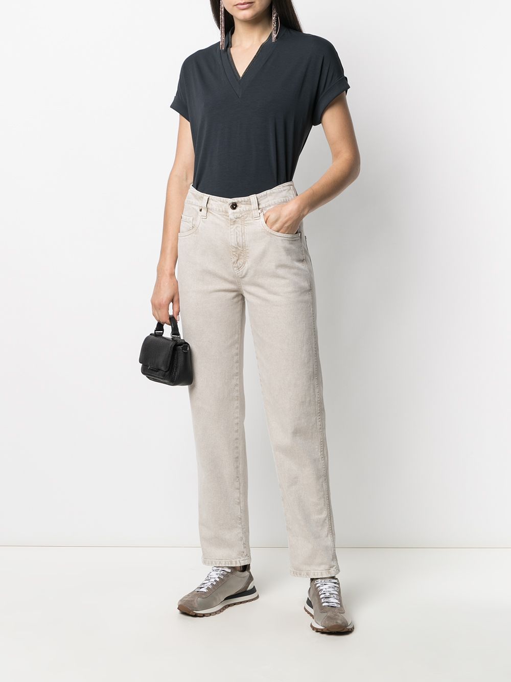 Tシャツ・カットソー BRUNELLO CUCINELLI Woman T-Shirt Blue M0T18BD222 C7186 Women's tops, t-shirts and polos | Brunello Cucinelli