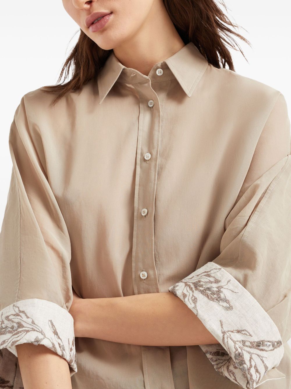 Brunello Cucinelli Shirts Beige MH911RH616C8690 (Brunello Cucinelli / シャツ・ブラウス ) | Brunello Cucinelli (ブルネロ・クチネリ)(1)