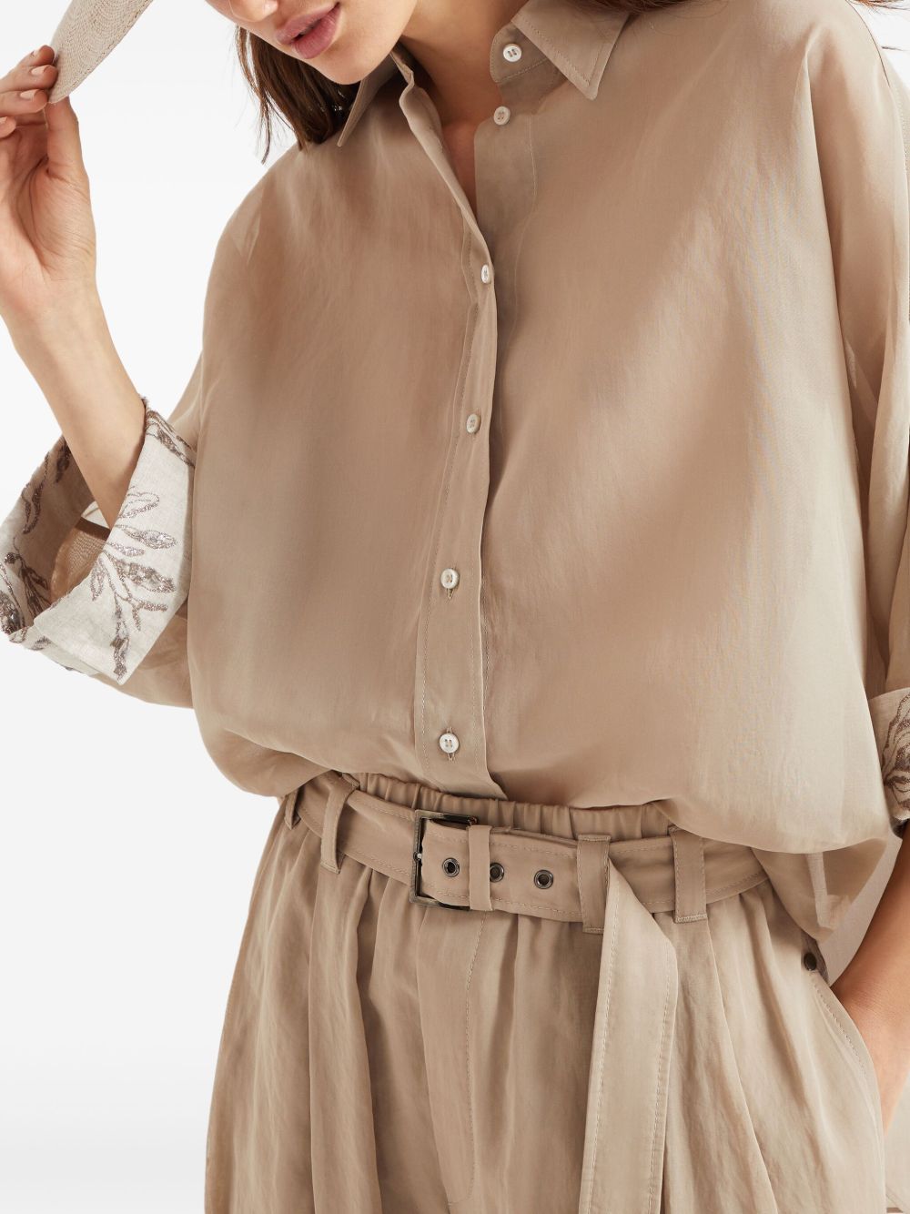 Brunello Cucinelli Shirts Beige MH911RH616C8690 (Brunello Cucinelli / シャツ・ブラウス ) | Brunello Cucinelli (ブルネロ・クチネリ)(2)