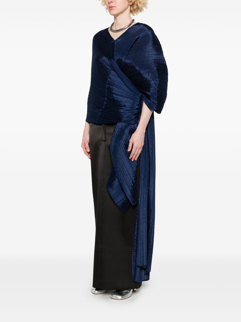 Pleats Please Scarfs Blue PP57AD13175 (PLEATS PLEASE ISSEY MIYAKE / スカーフ・マフラー ) | PLEATS PLEASE ISSEY MIYAKE (プリーツ プリーズ イッセイ ミヤケ)(1)