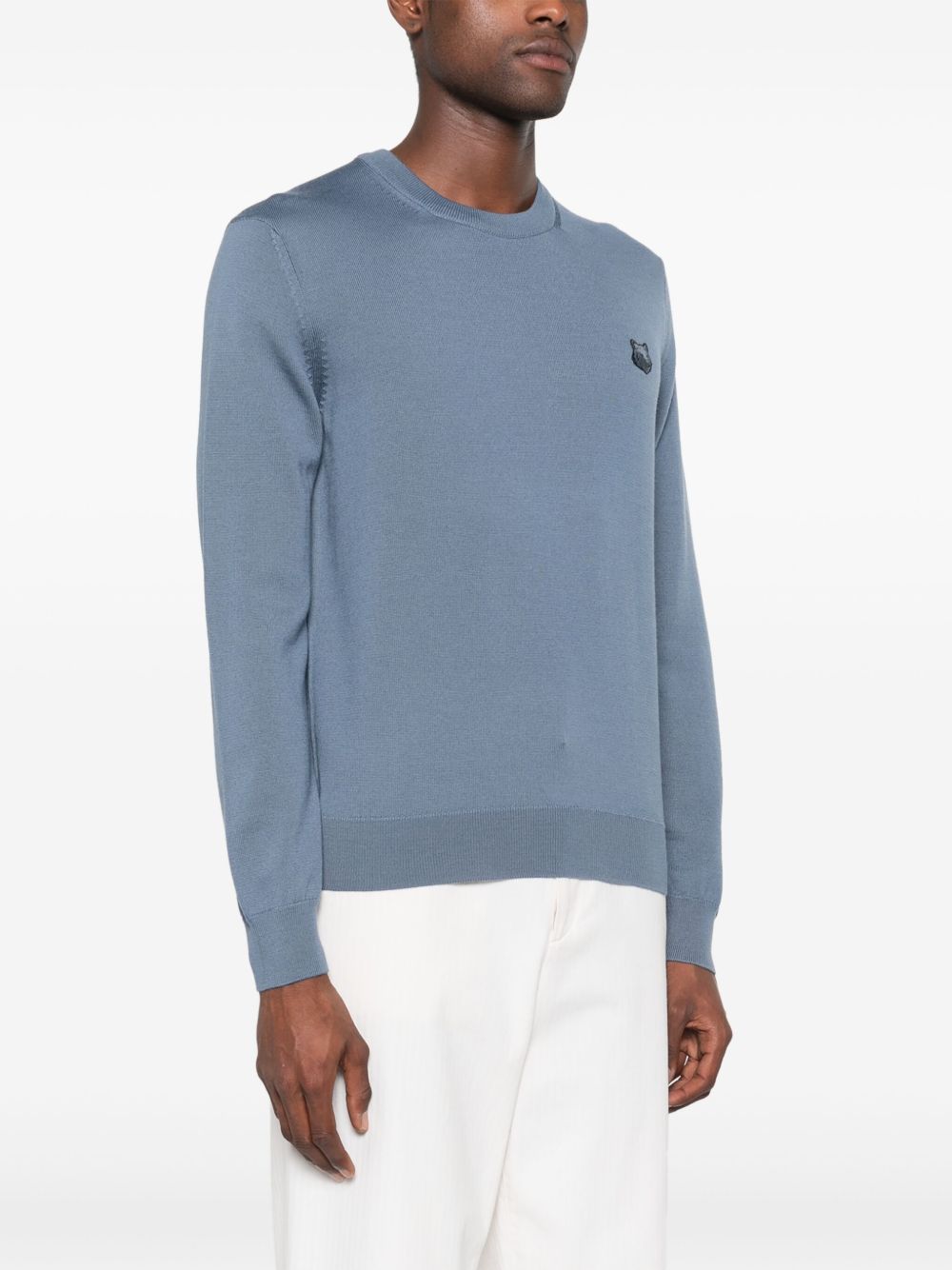 MAISON KITSUNE' Sweaters Blue MM00815KT10360075 (Maison Kitsuné / ニット・セーター・カーディガン ) | Maison Kitsuné (メゾン キツネ)(4)