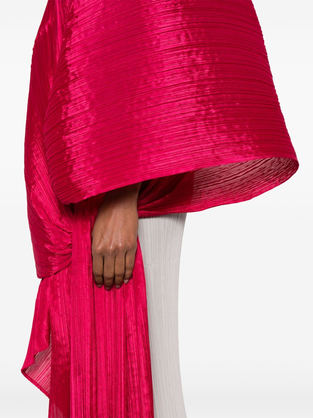 Pleats Please Scarfs Red PP56AD42623 (PLEATS PLEASE ISSEY MIYAKE / スカーフ・マフラー ) | PLEATS PLEASE ISSEY MIYAKE (プリーツ プリーズ イッセイ ミヤケ)(1)