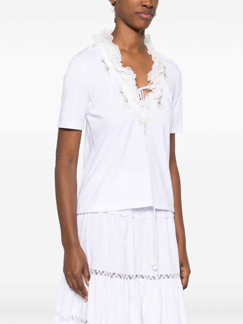 Ermanno Scervino T-shirts and Polos White D462L353DUX10601 (ERMANNO SCERVINO / Tシャツ・カットソー ) | ERMANNO SCERVINO (エルマンノ シェルヴィーノ)(1)
