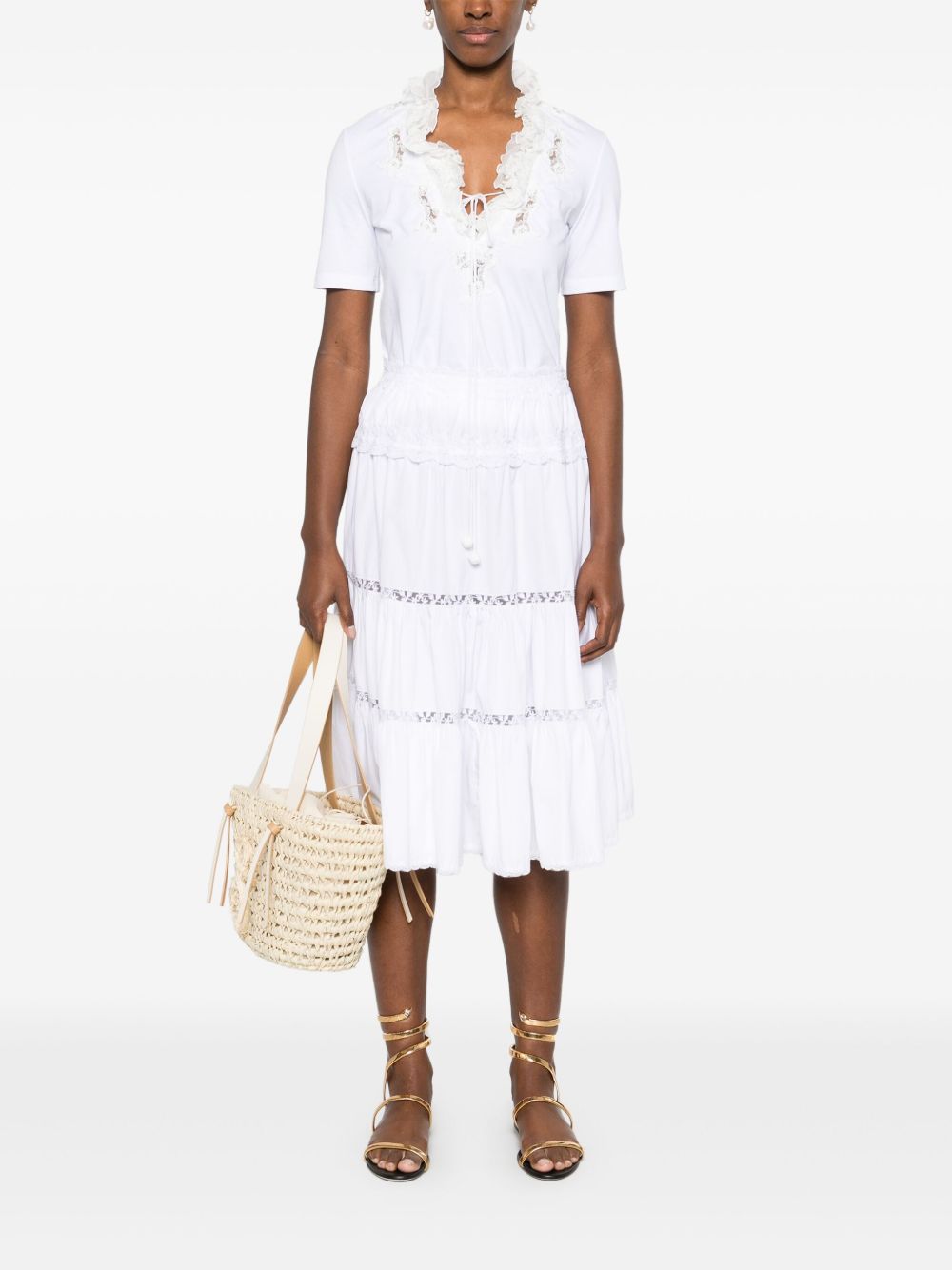 Ermanno Scervino T-shirts and Polos White D462L353DUX10601 (ERMANNO SCERVINO / Tシャツ・カットソー ) | ERMANNO SCERVINO (エルマンノ シェルヴィーノ)(3)