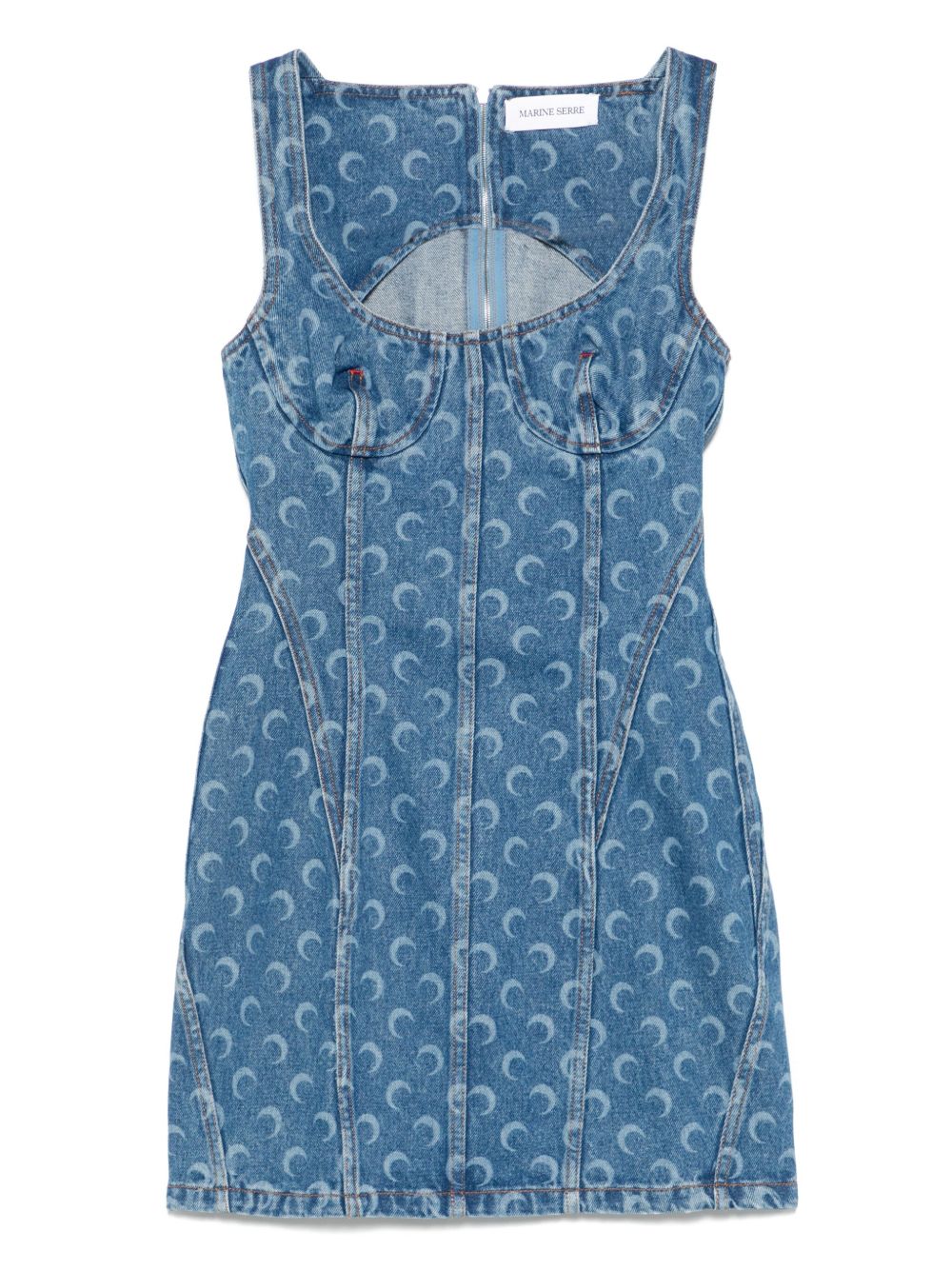 MARINE SERRE Dresses Clear Blue WDR327ACDEN0002BL05 (MARINE SERRE / ワンピース・ドレス・オールインワン ) | MARINE SERRE (マリーン セル)