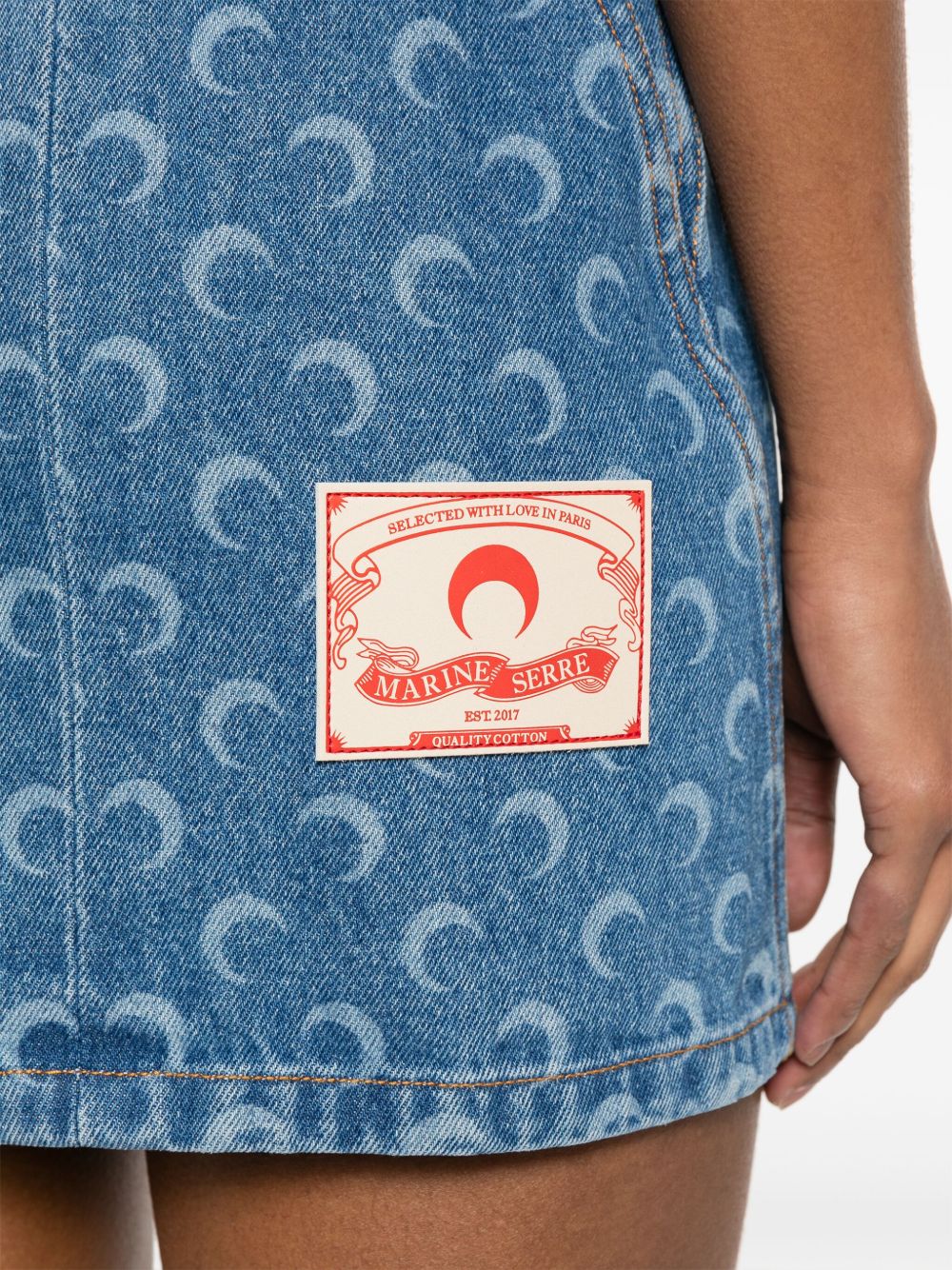 MARINE SERRE Dresses Clear Blue WDR327ACDEN0002BL05 (MARINE SERRE / ワンピース・ドレス・オールインワン ) | MARINE SERRE (マリーン セル)(1)