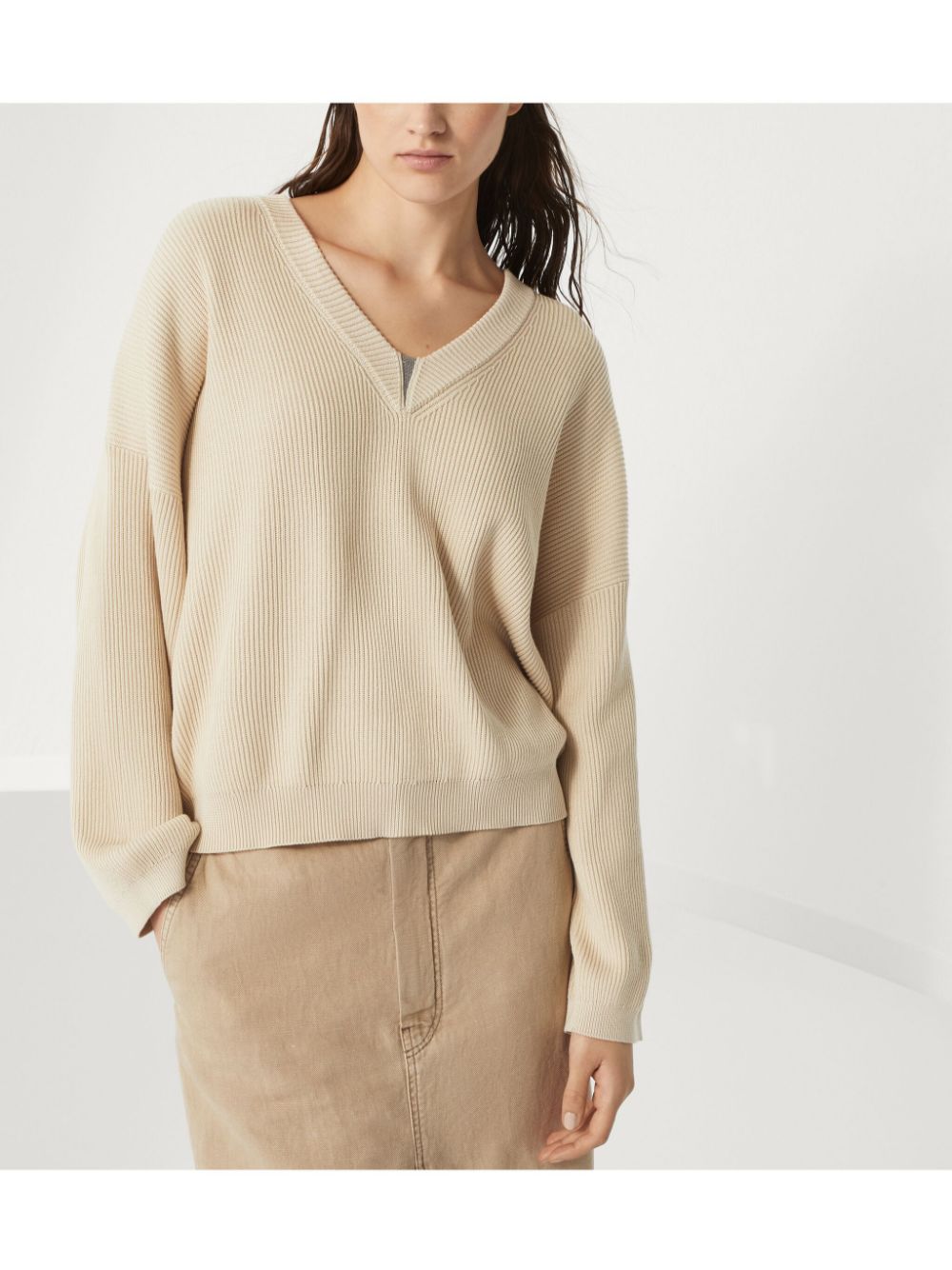 Brunello Cucinelli Sweaters Beige M19255002C9733 (Brunello Cucinelli / ニット・セーター・カーディガン ) | Brunello Cucinelli (ブルネロ・クチネリ)(4)