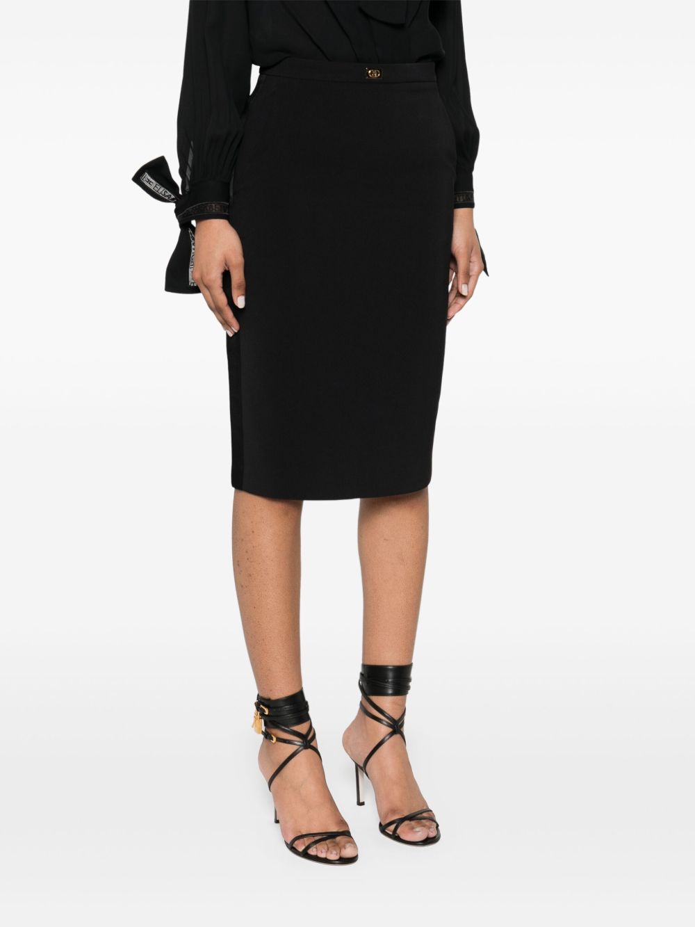スカート ELISABETTA FRANCHI Women Mid Skirts GO09953E2110 BLACK Elisabetta Franchi Skirts Black (Elisabetta Franchi/スカート