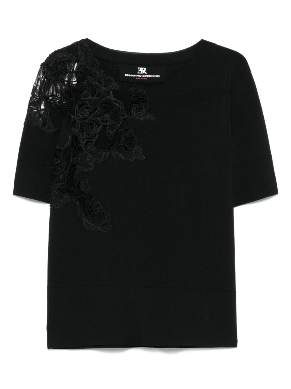 Ermanno Scervino T-shirts and Polos Black D465L333APLG95708 (ERMANNO SCERVINO / Tシャツ・カットソー ) | ERMANNO SCERVINO (エルマンノ シェルヴィーノ)