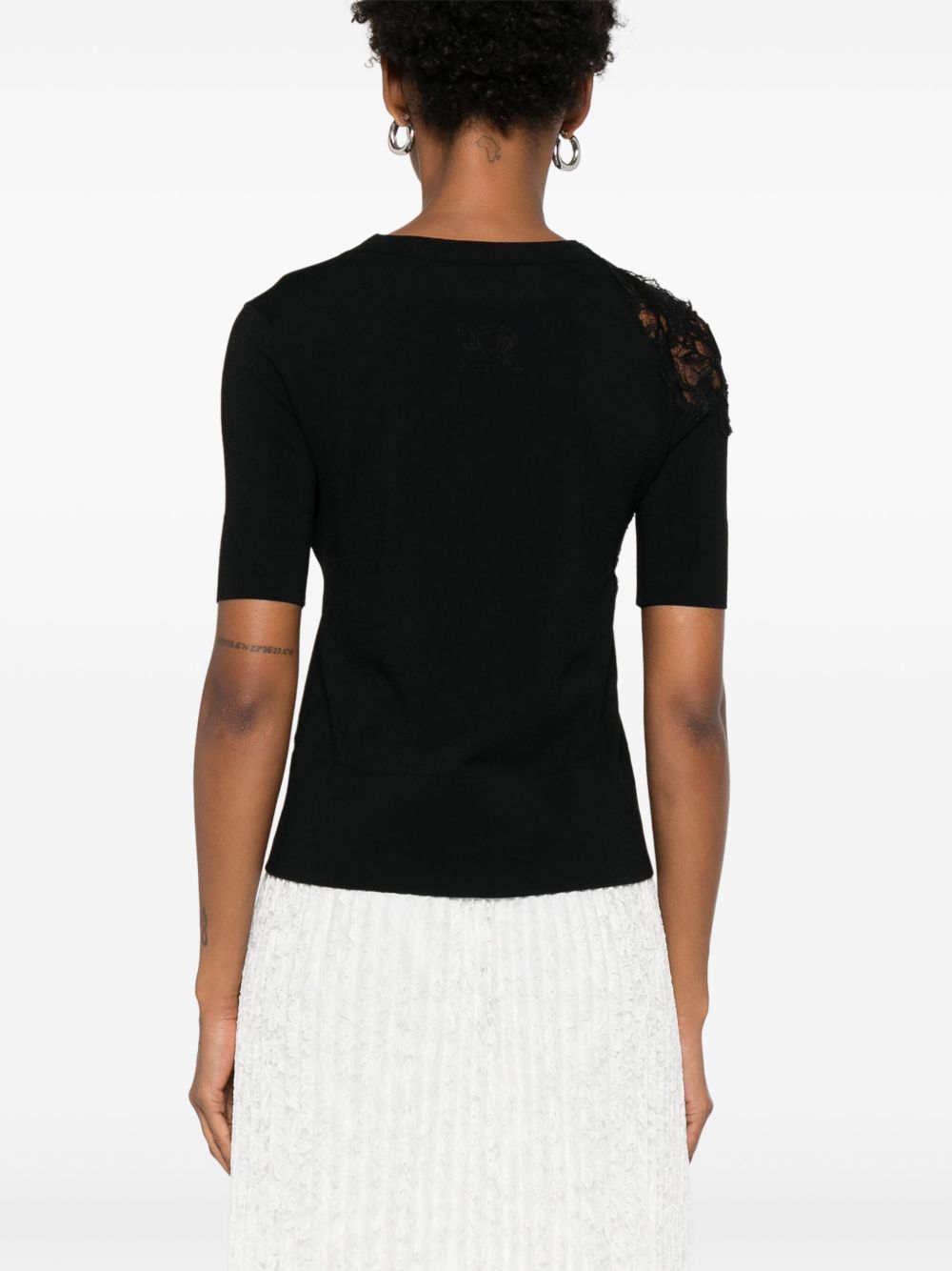 Ermanno Scervino T-shirts and Polos Black D465L333APLG95708 (ERMANNO SCERVINO / Tシャツ・カットソー ) | ERMANNO SCERVINO (エルマンノ シェルヴィーノ)(2)