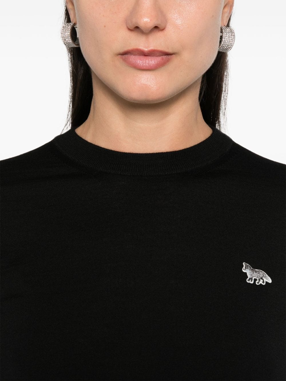 MAISON KITSUNE' Sweaters Black MW00816KT1036P199 (Maison Kitsuné / ニット・セーター・カーディガン ) | Maison Kitsuné (メゾン キツネ)(2)