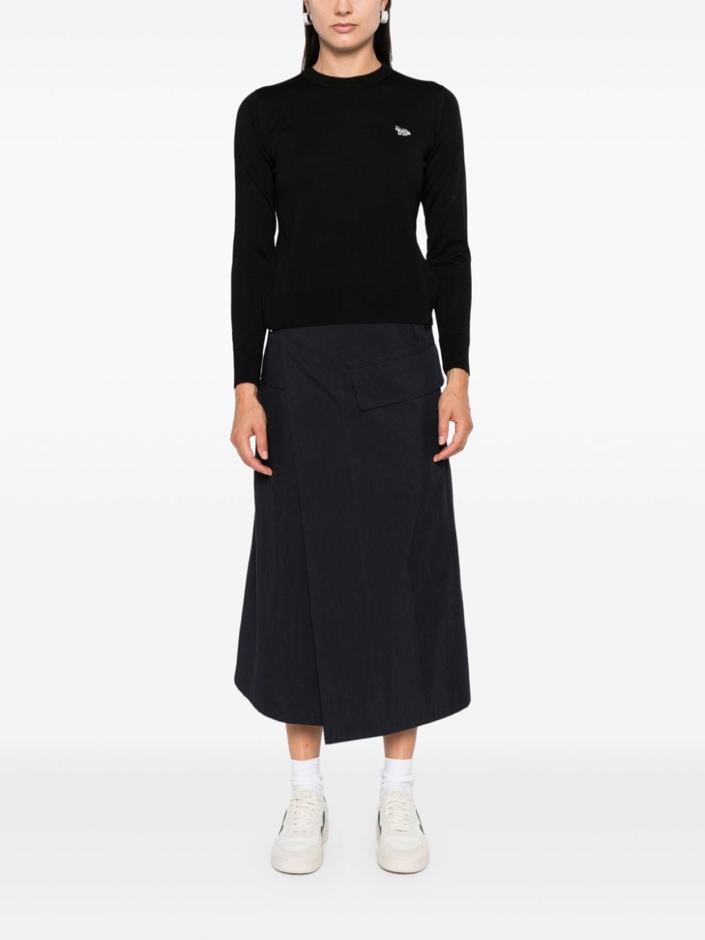MAISON KITSUNE' Sweaters Black MW00816KT1036P199 (Maison Kitsuné / ニット・セーター・カーディガン ) | Maison Kitsuné (メゾン キツネ)(4)