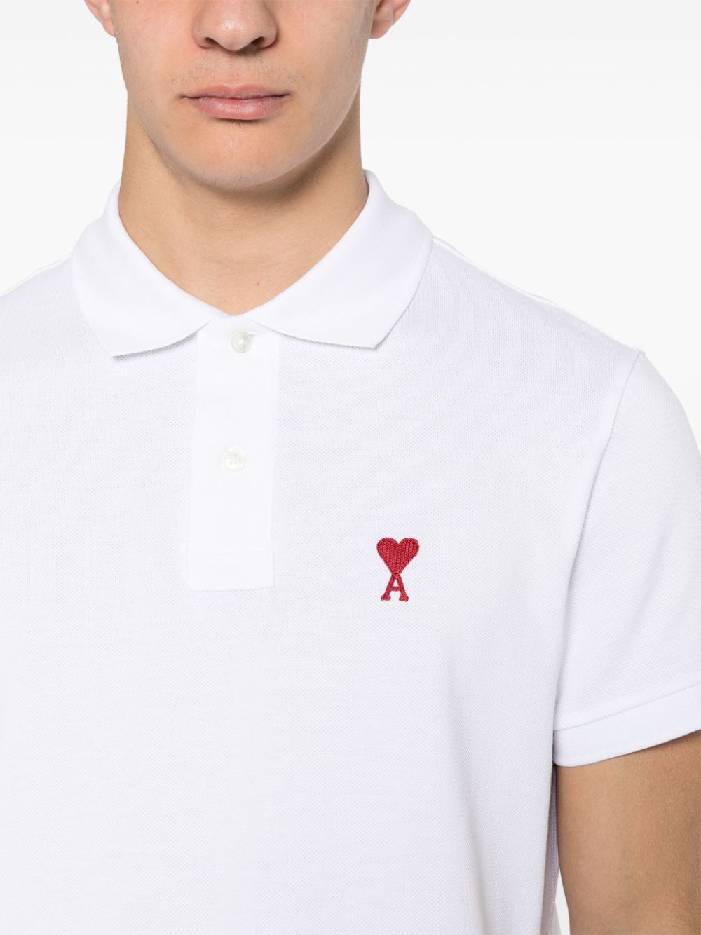 Ami Paris T-shirts and Polos White BFUPL001D760100 (AMI Paris / ポロシャツ ) | AMI Paris (アミパリス)(3)