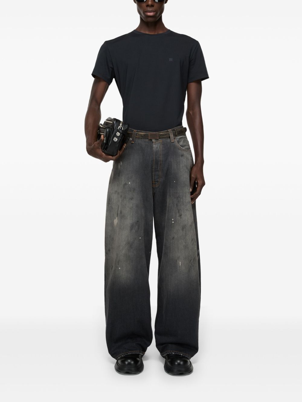 Acne T-shirts and Polos Black CL0309D900 (Acne Studios / Tシャツ・カットソー ) | Acne Studios (アクネ ストゥディオズ)(5)