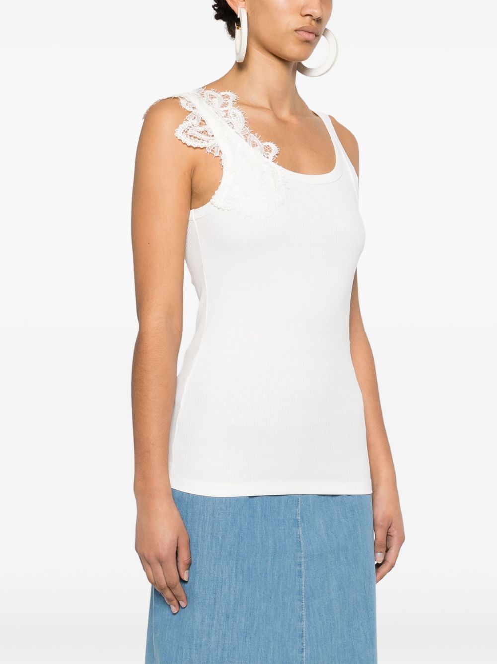 ERMANNO FIRENZE Top White D46EL066APEK3MF249 (ERMANNO SCERVINO / タンクトップ・キャミソール ) | ERMANNO SCERVINO (エルマンノ シェルヴィーノ)(1)