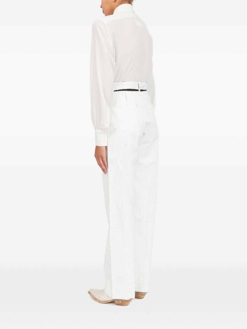 MM6 Maison Margiela Trousers White S62KB0224M35437002F (MM6 Maison Margiela / パンツ ) | MM6 Maison Margiela (エムエムシックス)(3)