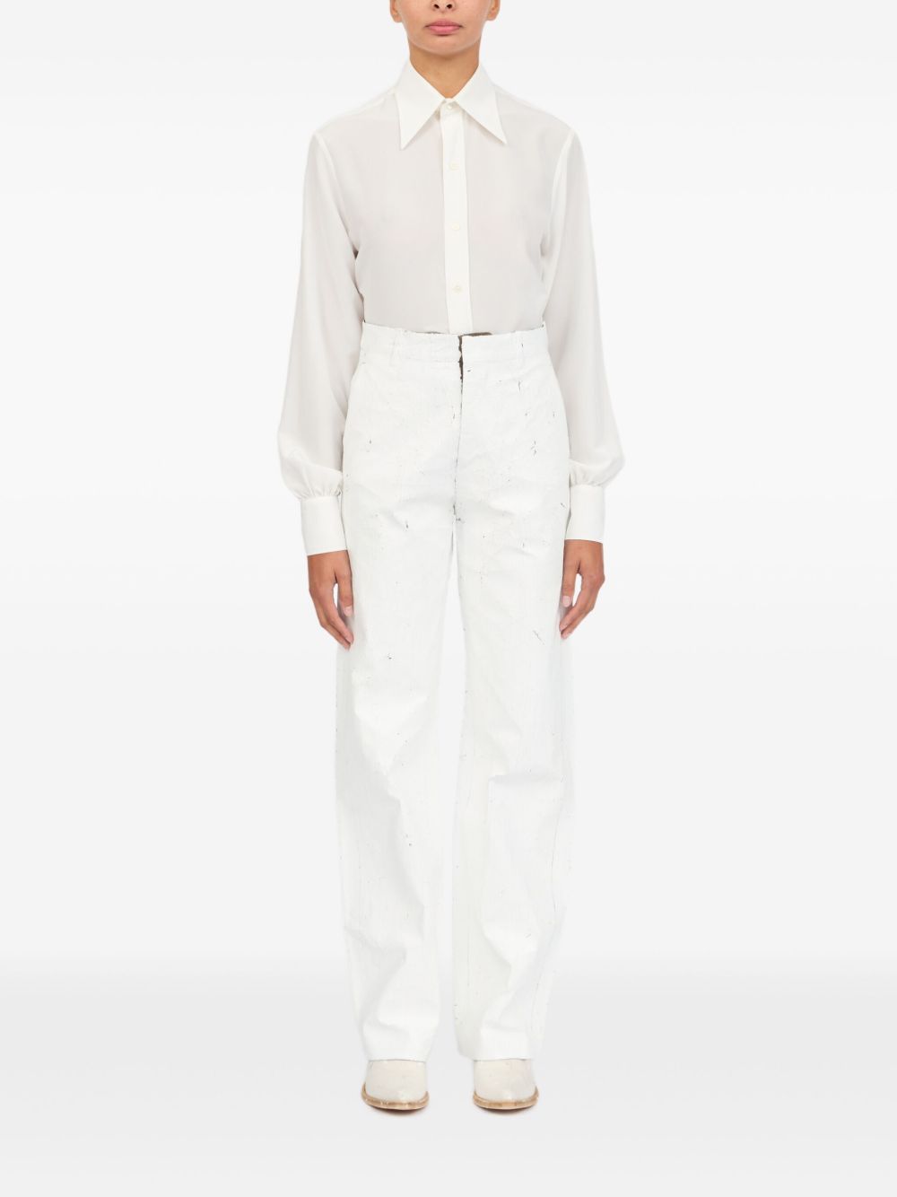 MM6 Maison Margiela Trousers White S62KB0224M35437002F (MM6 Maison Margiela / パンツ ) | MM6 Maison Margiela (エムエムシックス)(6)