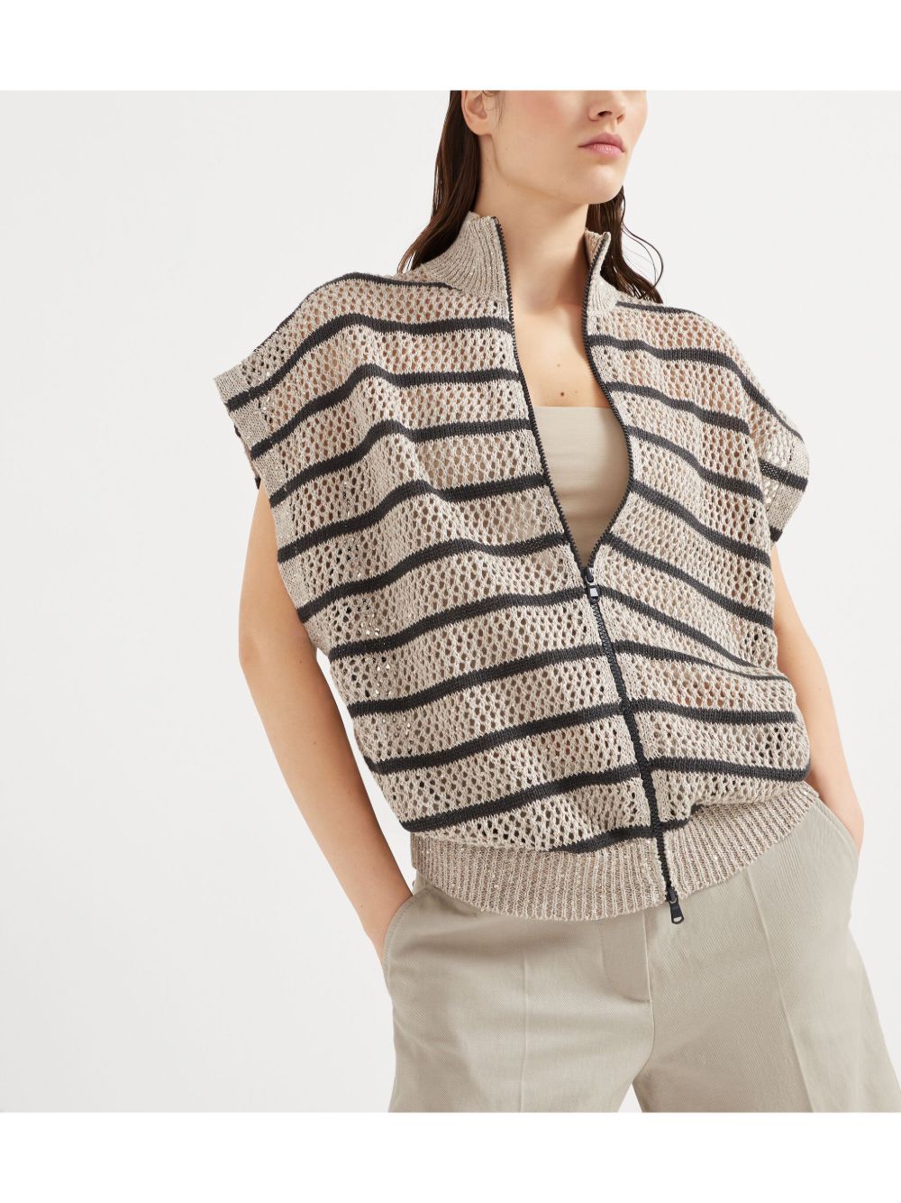Brunello Cucinelli Sweaters Beige MCO558916CHI53 (Brunello Cucinelli / ニット・セーター・カーディガン ) | Brunello Cucinelli (ブルネロ・クチネリ)(5)