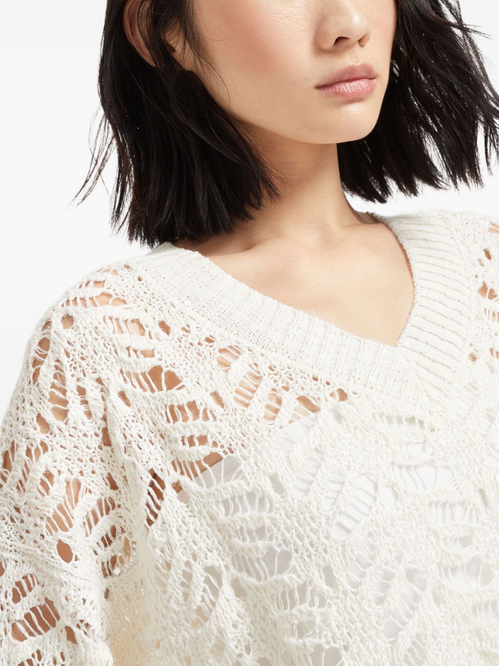 Brunello Cucinelli Sweaters White MGD562302C3978 (Brunello Cucinelli / ニット・セーター・カーディガン ) | Brunello Cucinelli (ブルネロ・クチネリ)(1)