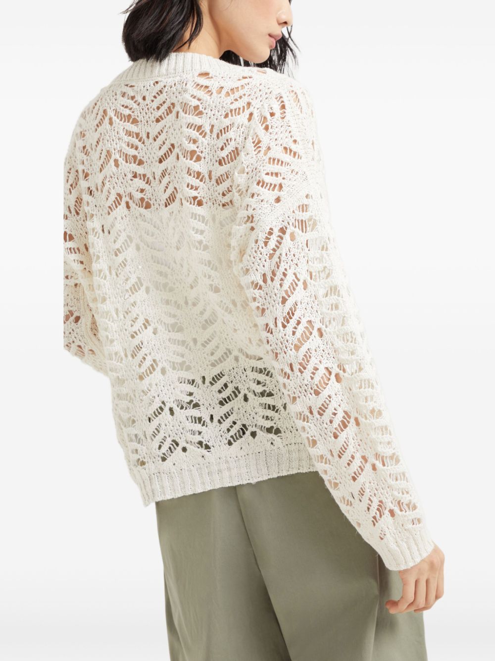 Brunello Cucinelli Sweaters White MGD562302C3978 (Brunello Cucinelli / ニット・セーター・カーディガン ) | Brunello Cucinelli (ブルネロ・クチネリ)(3)