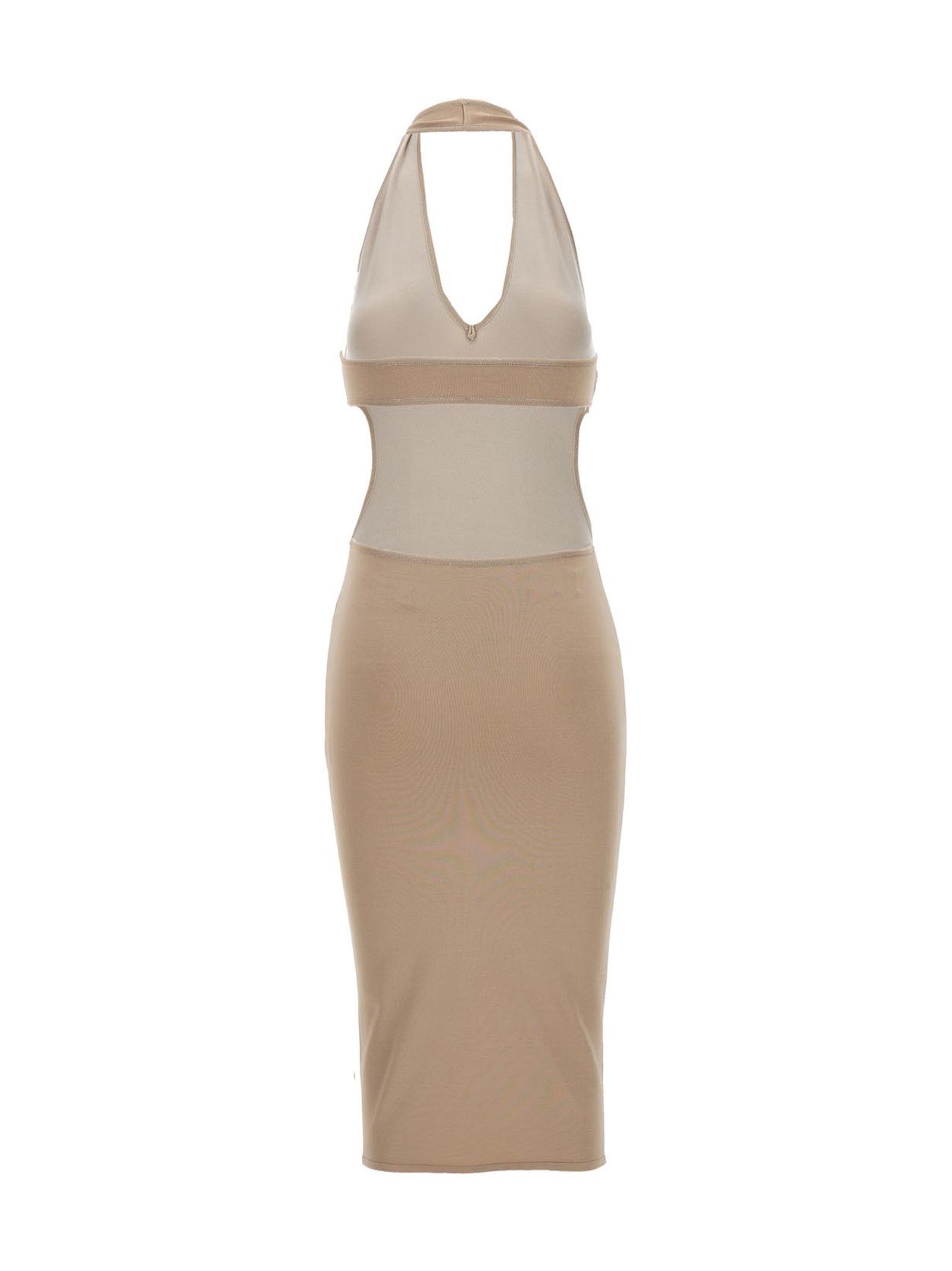 Stretch midi dress 232KDR1902BEIGE (ALEXANDRE VAUTHIER / ワンピース・ドレス・オールインワン ) | ALEXANDRE VAUTHIER (アレクサンドル ボーティエ)(1)
