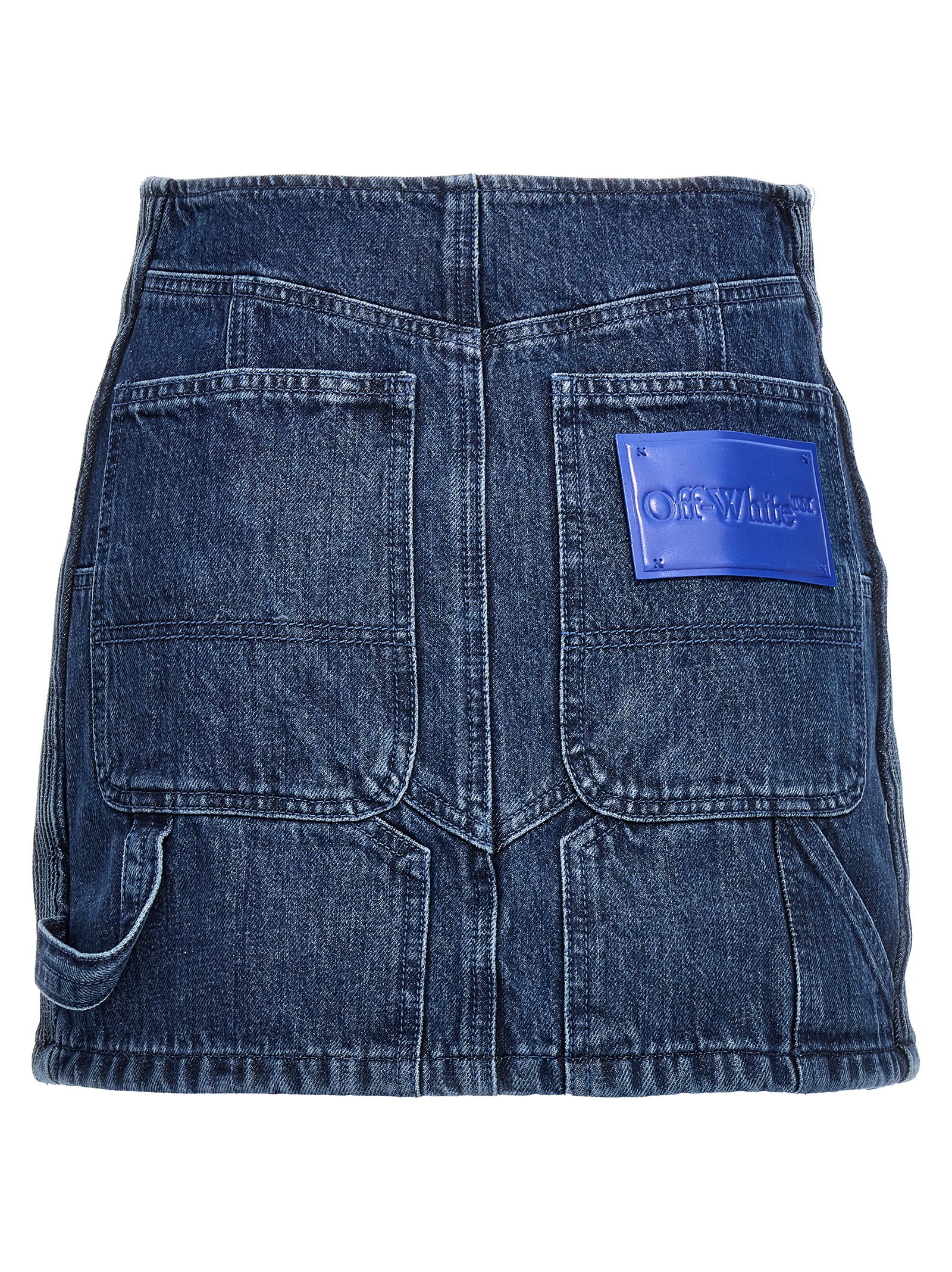 'Motorcycle' miniskirt OWYF019S23DEN00145004500 (Off-White / スカート ) | Off-White (オフホワイト)(1)