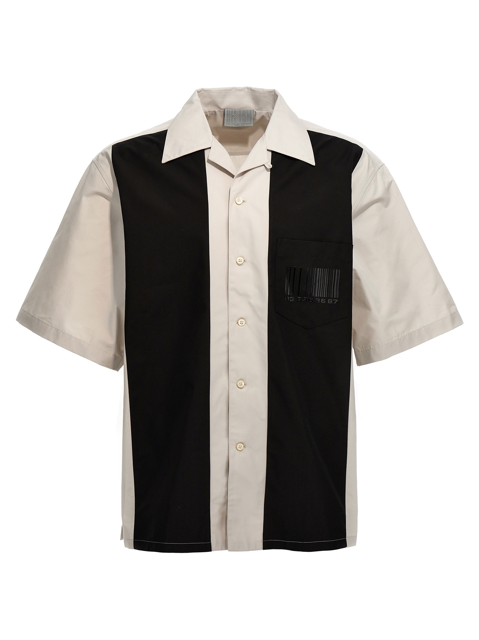 'Bowling' shirt VL16SH200WCREAMBLACK (VTMNTS / シャツ・ブラウス ) | VTMNTS (ブイティーエムエヌティーエス)