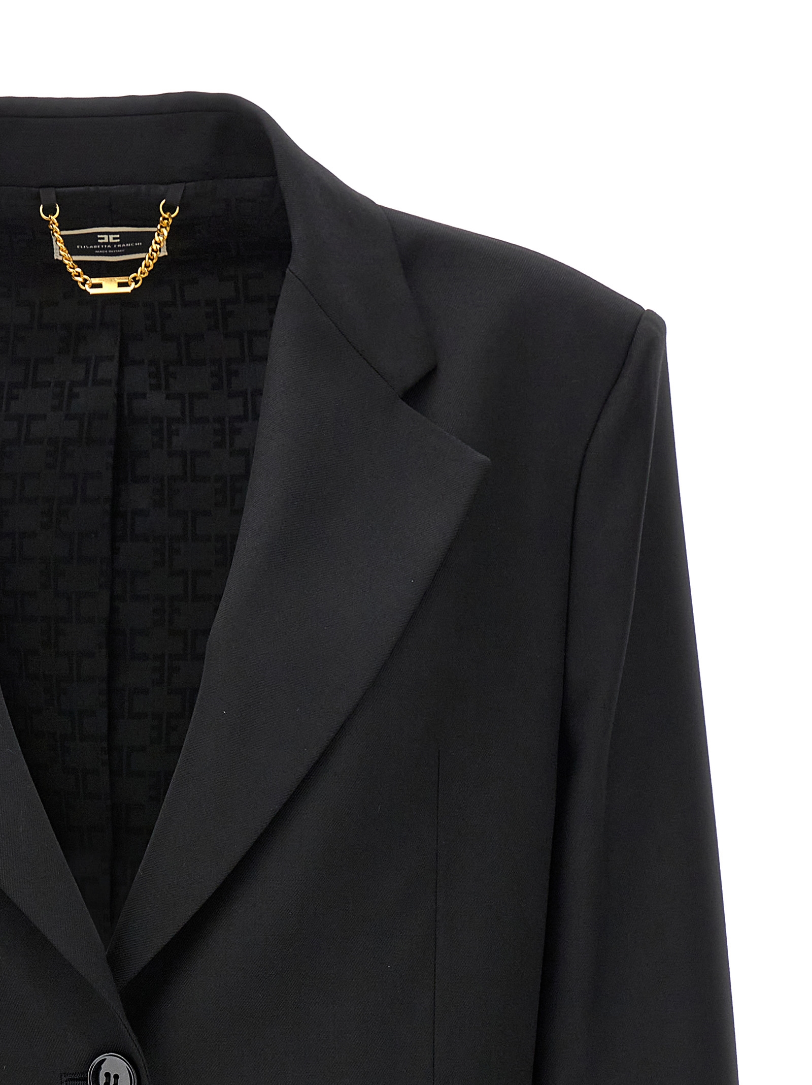 Double-breasted wool blazer GI06341E2110 (Elisabetta Franchi / スーツ・ジャケット ) | Elisabetta Franchi (エリザベッタ フランキ)(2)
