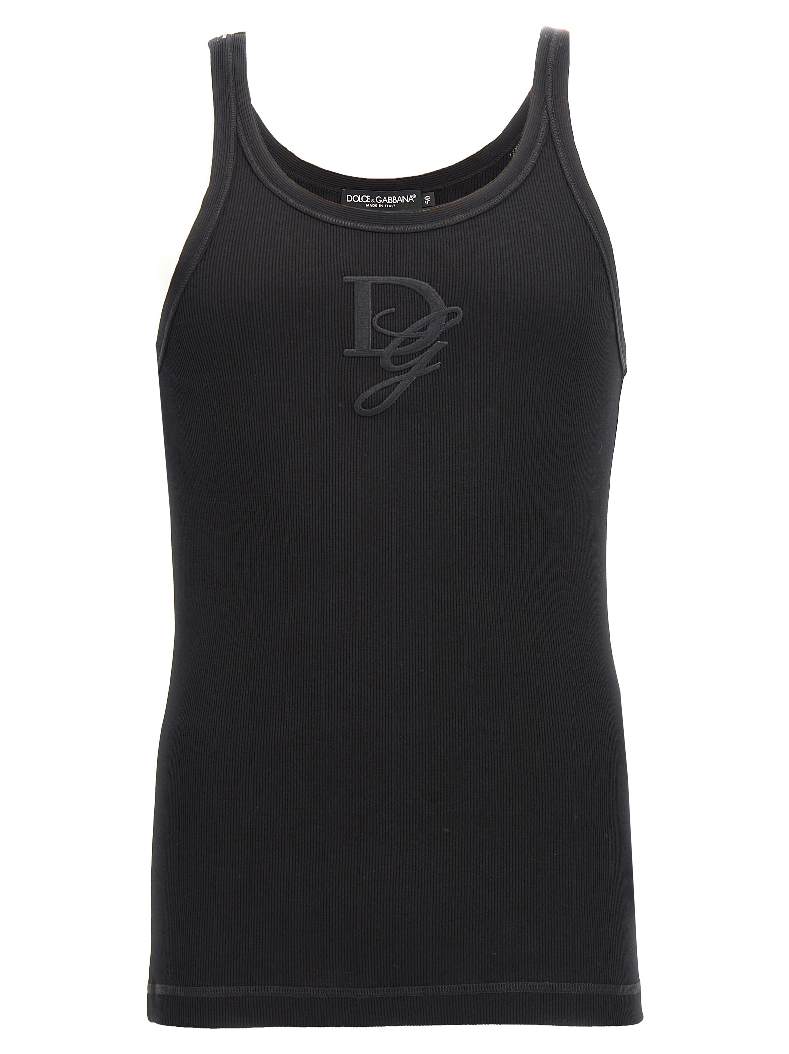 Logo embroidery tank top G8PA8ZG7N4GN0000 (Dolce & Gabbana / タンクトップ・キャミソール ) | Dolce & Gabbana (ドルチェガッバーナ)