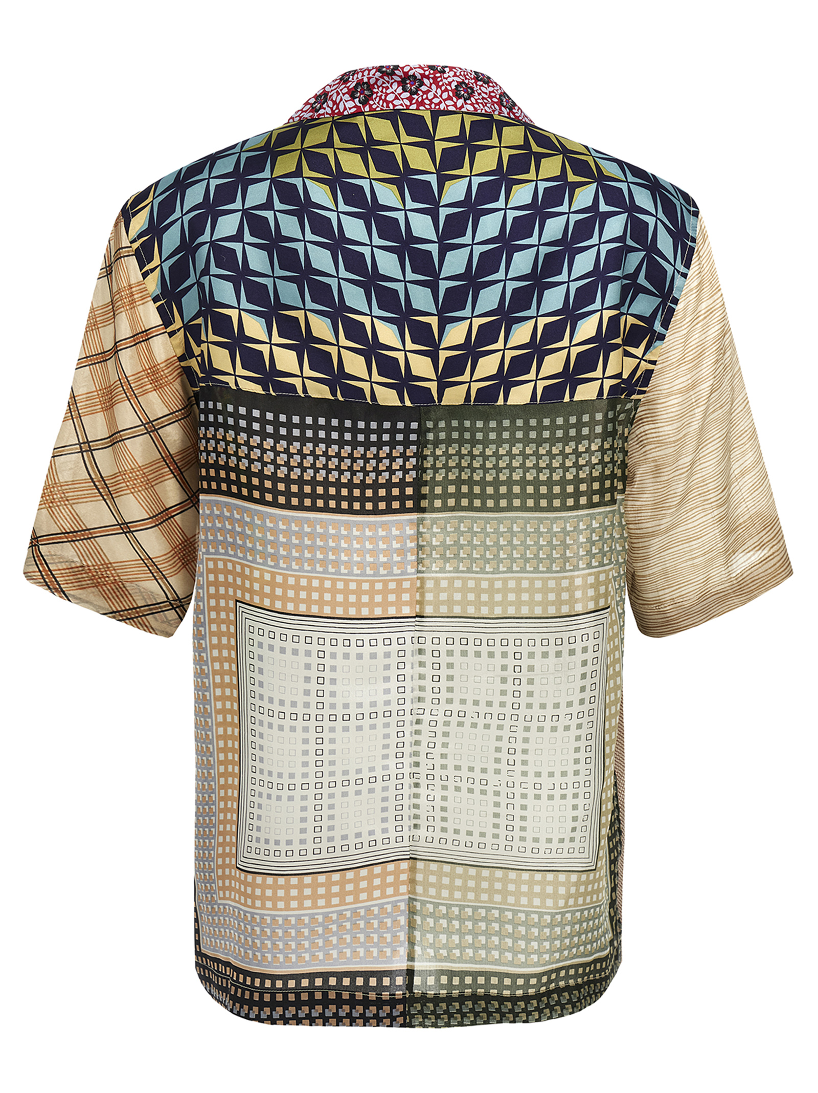 'Regenerated Silk Scarves Bowling' shirt USI025AUWOV0028MU00 (MARINE SERRE / シャツ・ブラウス ) | MARINE SERRE (マリーン セル)(1)