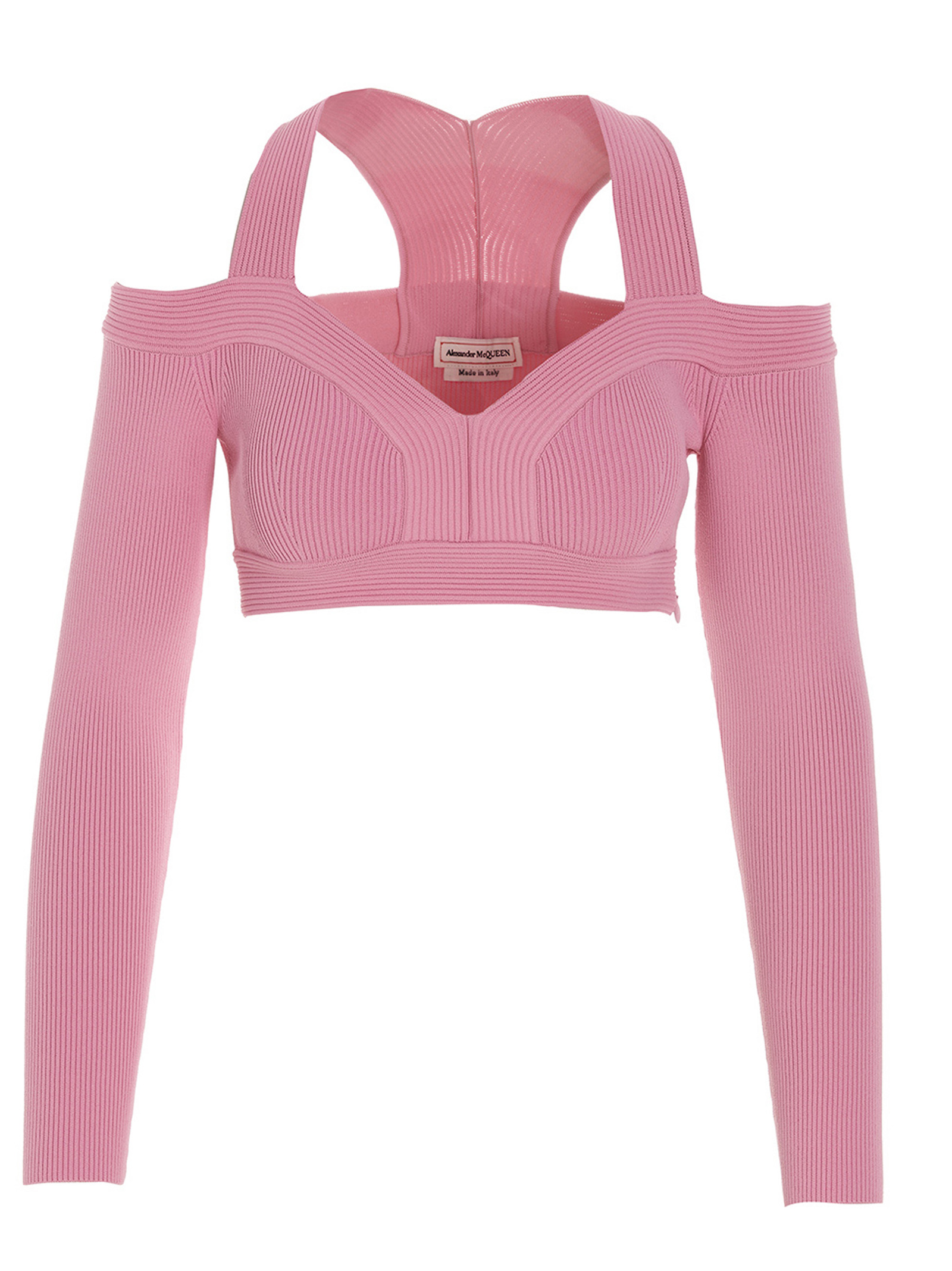 Off-shoulder cropped top 734532Q1A5B5003 (Alexander McQUEEN / Tシャツ・カットソー ) | Alexander McQUEEN (アレキサンダー・マックイーン)